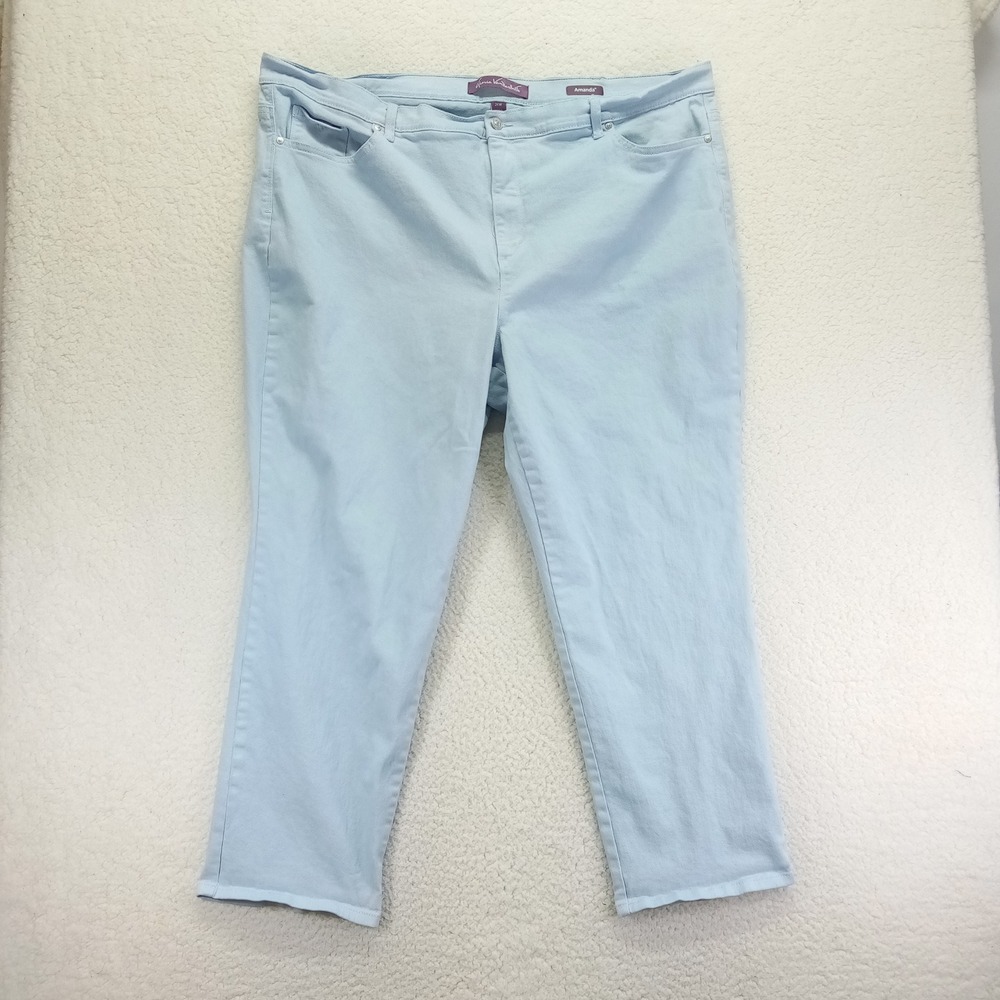 Gloria Vanderbilt Amanda Light Blue High Rise Tapered Jeans Womens 24W Average